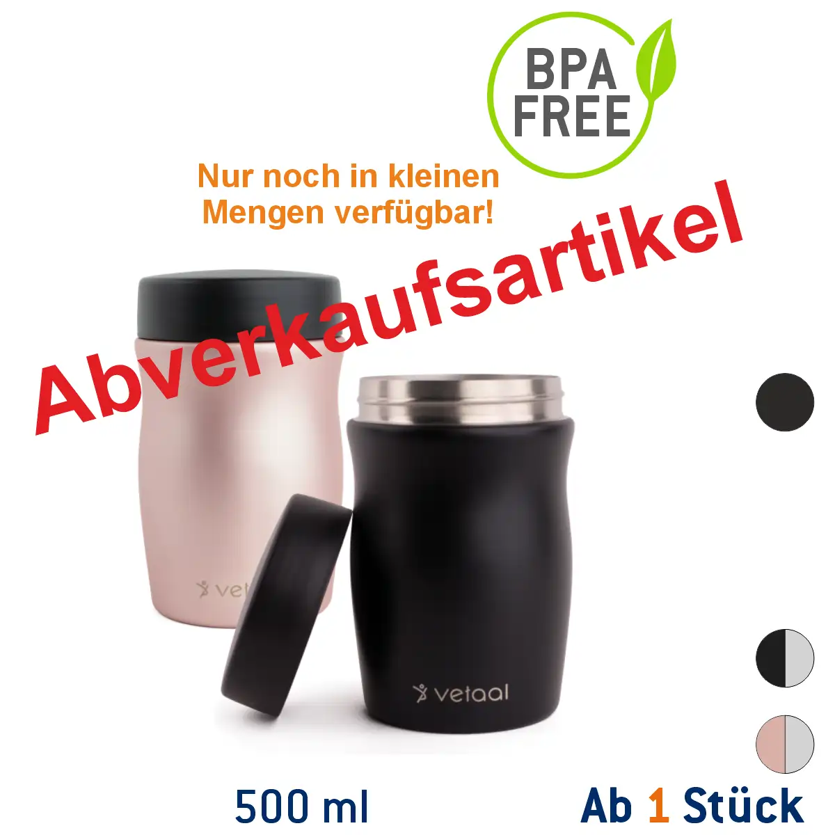 Thermo Edelstahl Food-Container Fylle Farbe: rosé Gravur: ohne Gravur